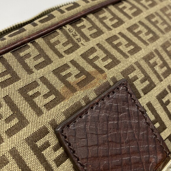 FENDI Brown Canvas Shoulder Bag - Picture 7 of 10